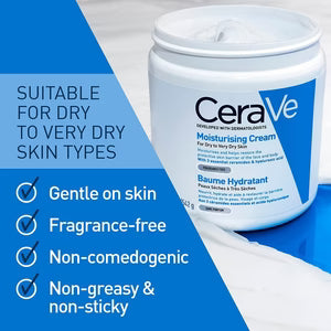 CeraVe Moisturizing Cream with Hyaluronic Acid for Dry Skin